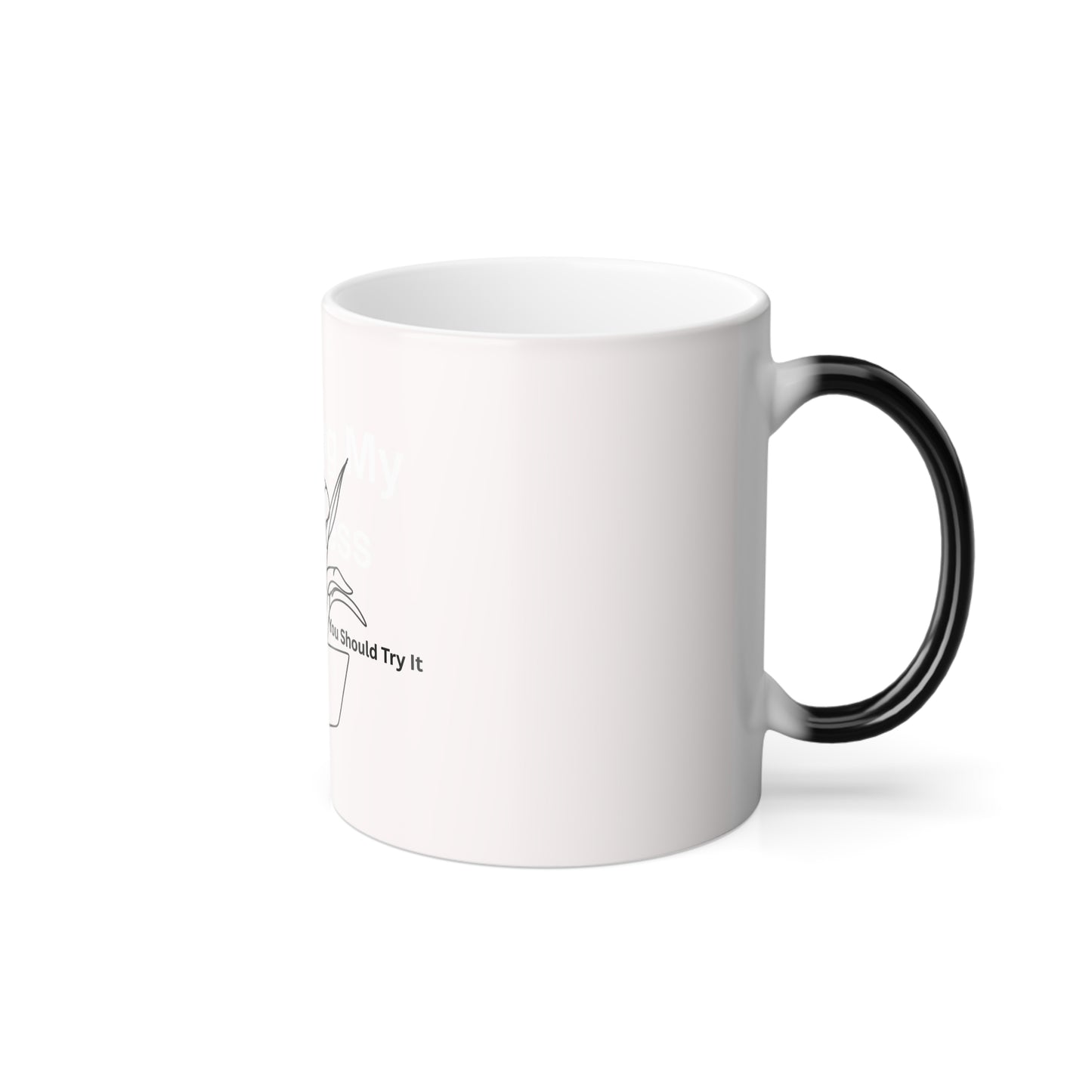 Color-Changing Mug — Minimal Line Art Coffee & Laptop Design (You Should Try It)