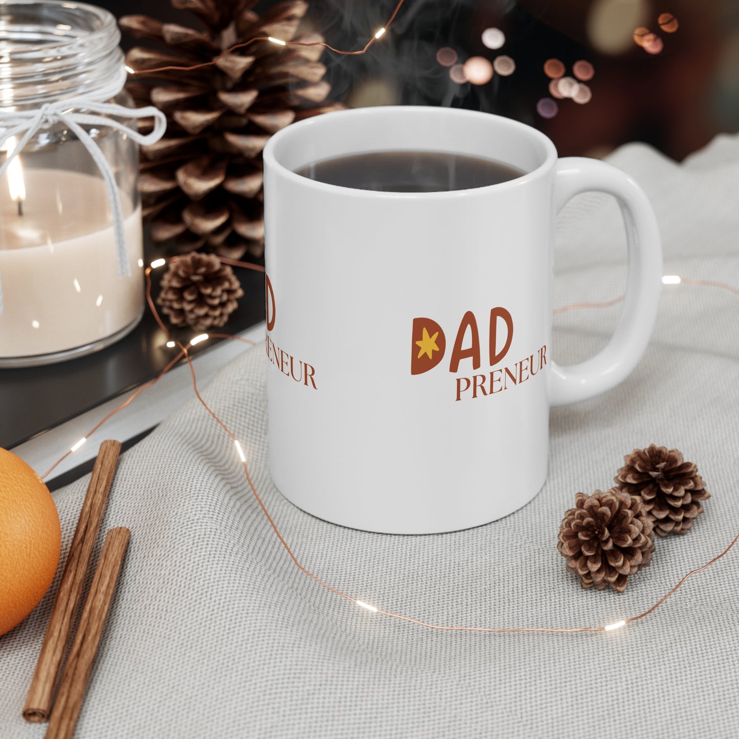 Dadpreneur Coffee Mug — 11oz Gift for Entrepreneur Dads, Father's Day Office Cup