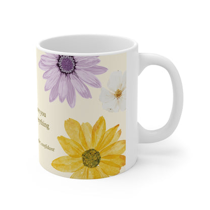 Mother Definition Floral Mug — ‘someone who will love you’ 11oz