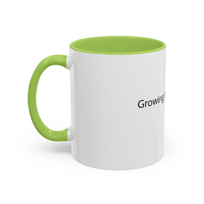 Growing With Intention Inspirational Accent Mug | Motivational Coffee Mug | Gift for Her