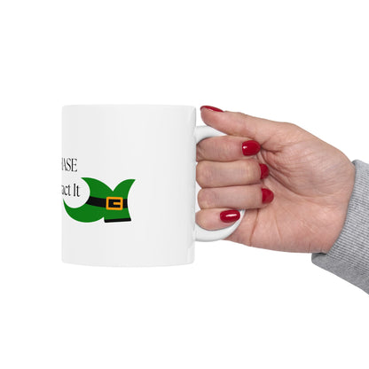 St. Patrick's Day Ceramic Mug – "I Don't Chase Luck, I Attract It" Leprechaun Coffee Cup (11oz/15oz)