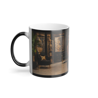 Color-Changing Mug — Luxury Salon Hairstylist Scene, 11oz