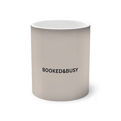 Booked & Busy Color-Changing Mug — 11oz Coffee Mug for Book Lovers