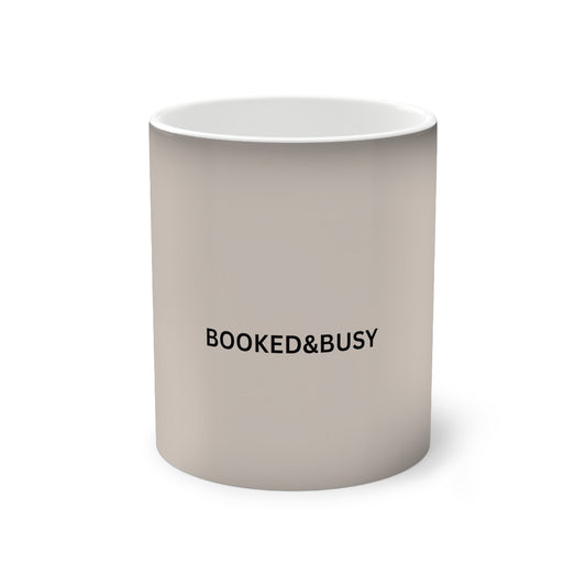 Booked & Busy Color-Changing Mug — 11oz Coffee Mug for Book Lovers