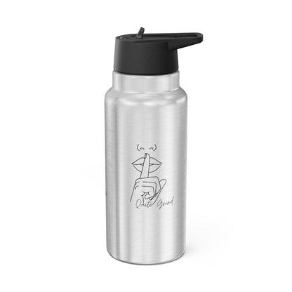 Gator 32oz Stainless Water Bottle — 'Quiet Grind' Minimal Line Art Tumbler
