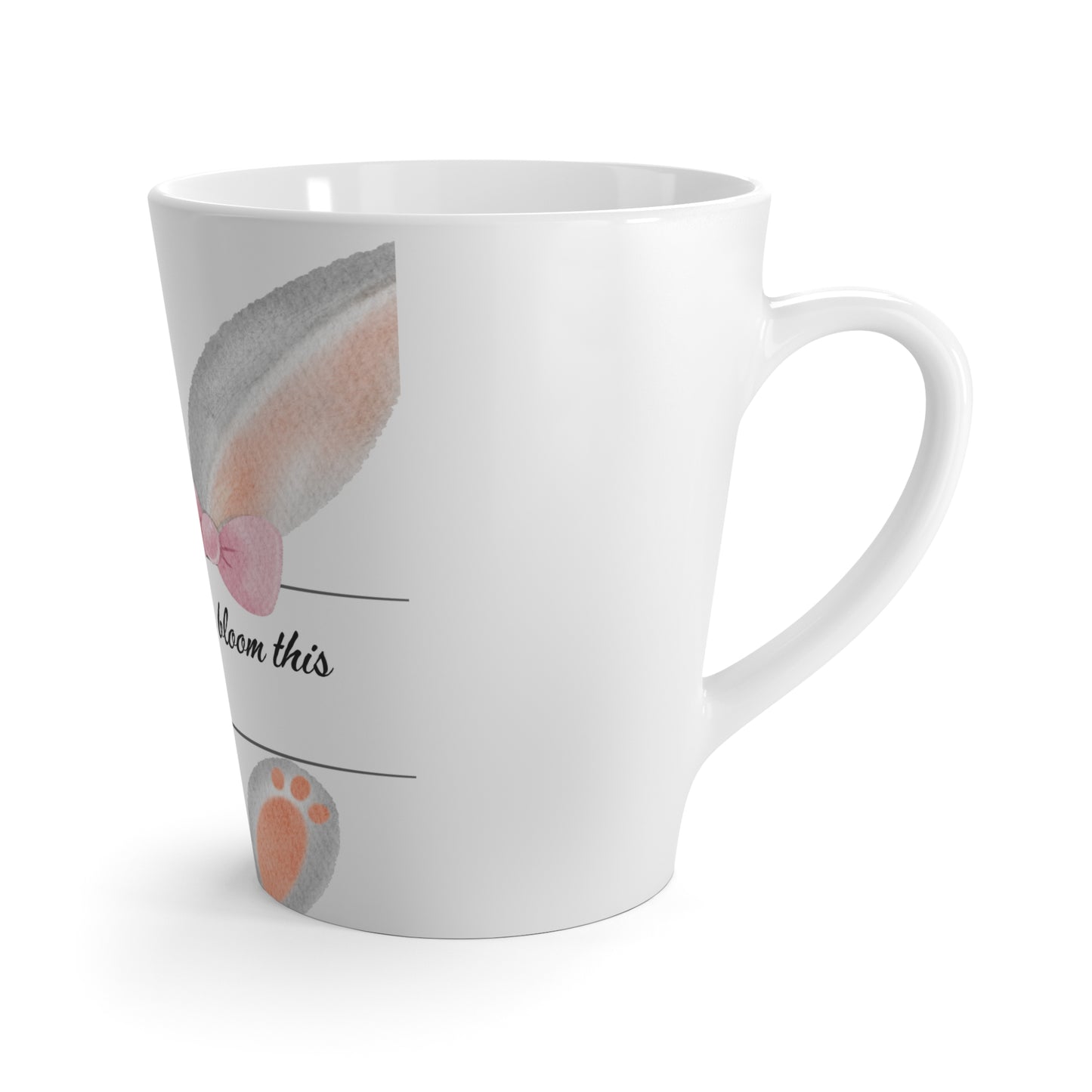 Easter Bunny Latte Mug — "Let Your Dreams Bloom This Easter" Ceramic Coffee Cup