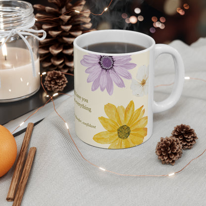 Mother Definition Floral Mug — ‘someone who will love you’ 11oz