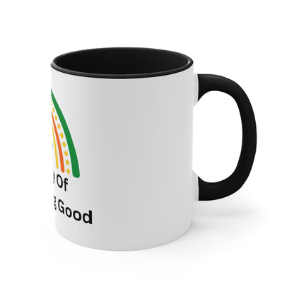 St. Patrick's Day Accent Mug — 'Worthy Of Everything Good' Clover Pattern