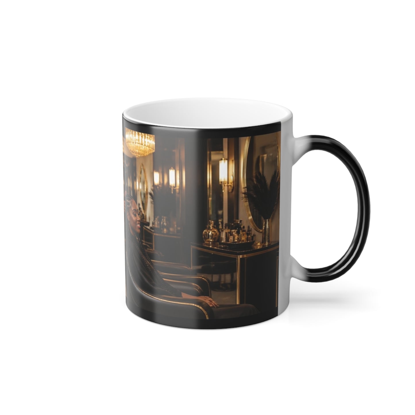 Color-Changing Mug — Luxury Salon Hairstylist Scene, 11oz