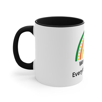 St. Patrick's Day Accent Mug — 'Worthy Of Everything Good' Clover Pattern