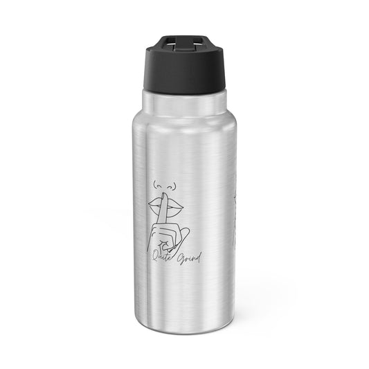 Gator 32oz Stainless Water Bottle — 'Quiet Grind' Minimal Line Art Tumbler