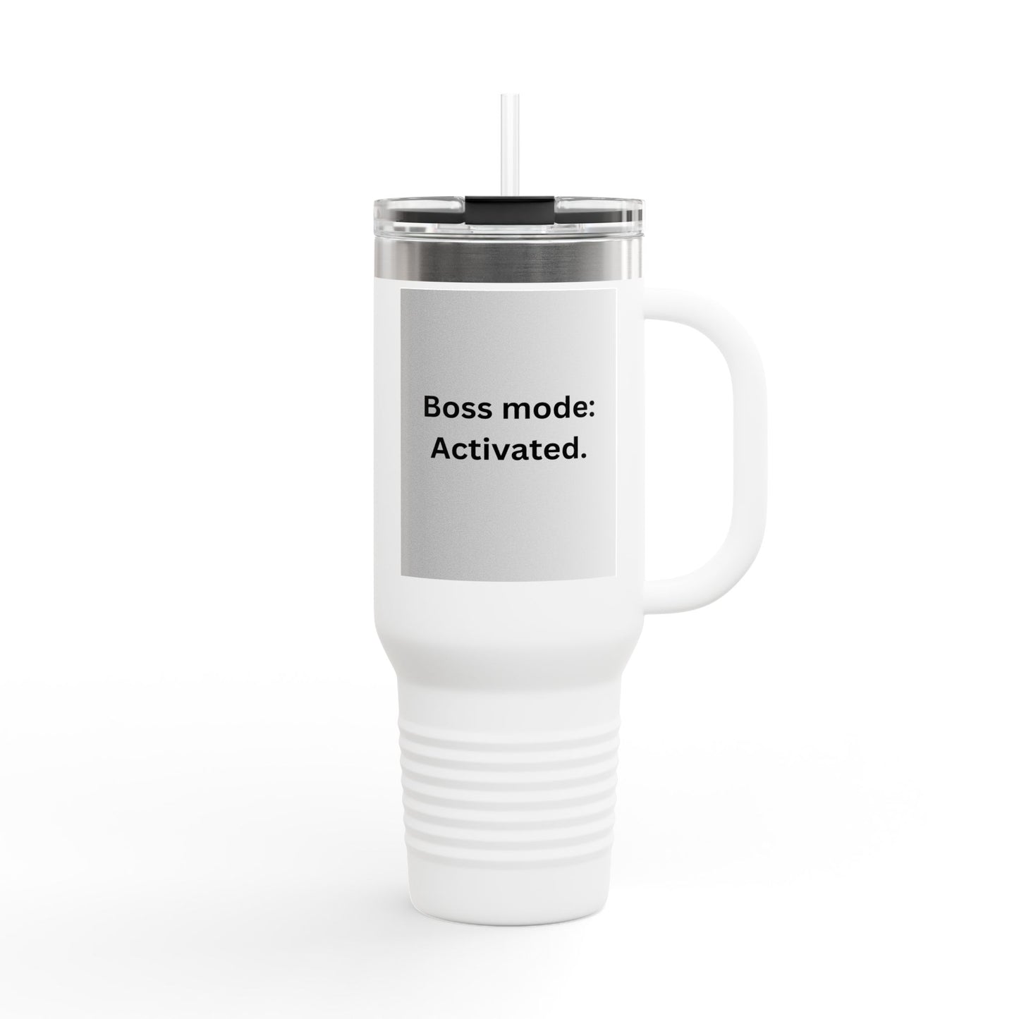 Boss Mode Activated 40oz Travel Mug | Insulated Stainless Steel Tumbler | Motivational Gift for Him or Her
