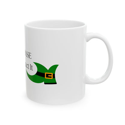 St. Patrick's Day Ceramic Mug – "I Don't Chase Luck, I Attract It" Leprechaun Coffee Cup (11oz/15oz)