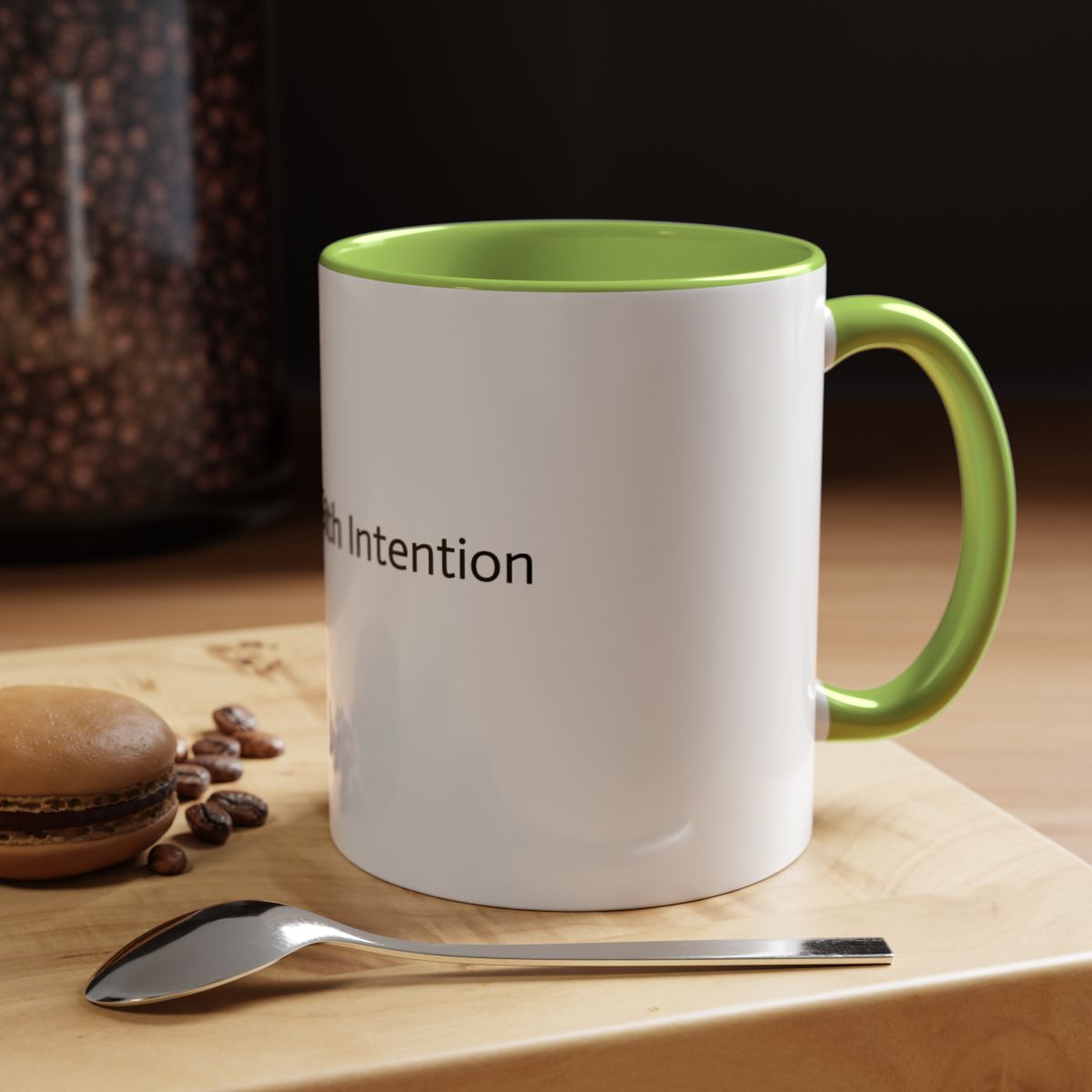 Growing With Intention Inspirational Accent Mug | Motivational Coffee Mug | Gift for Her