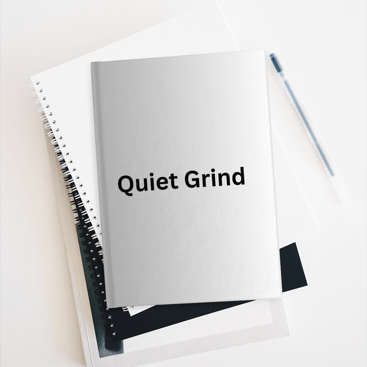Quiet Grind Journal | Minimalist Motivational Hardcover Notebook | Daily Productivity & Goal-Setting